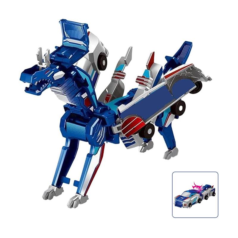 Non-Toxic Collision Transforming Dinosaur Car Toy Magnetic Dinosaur Transformer Car Transform Into Dinosaurs Fun Transforming Cars