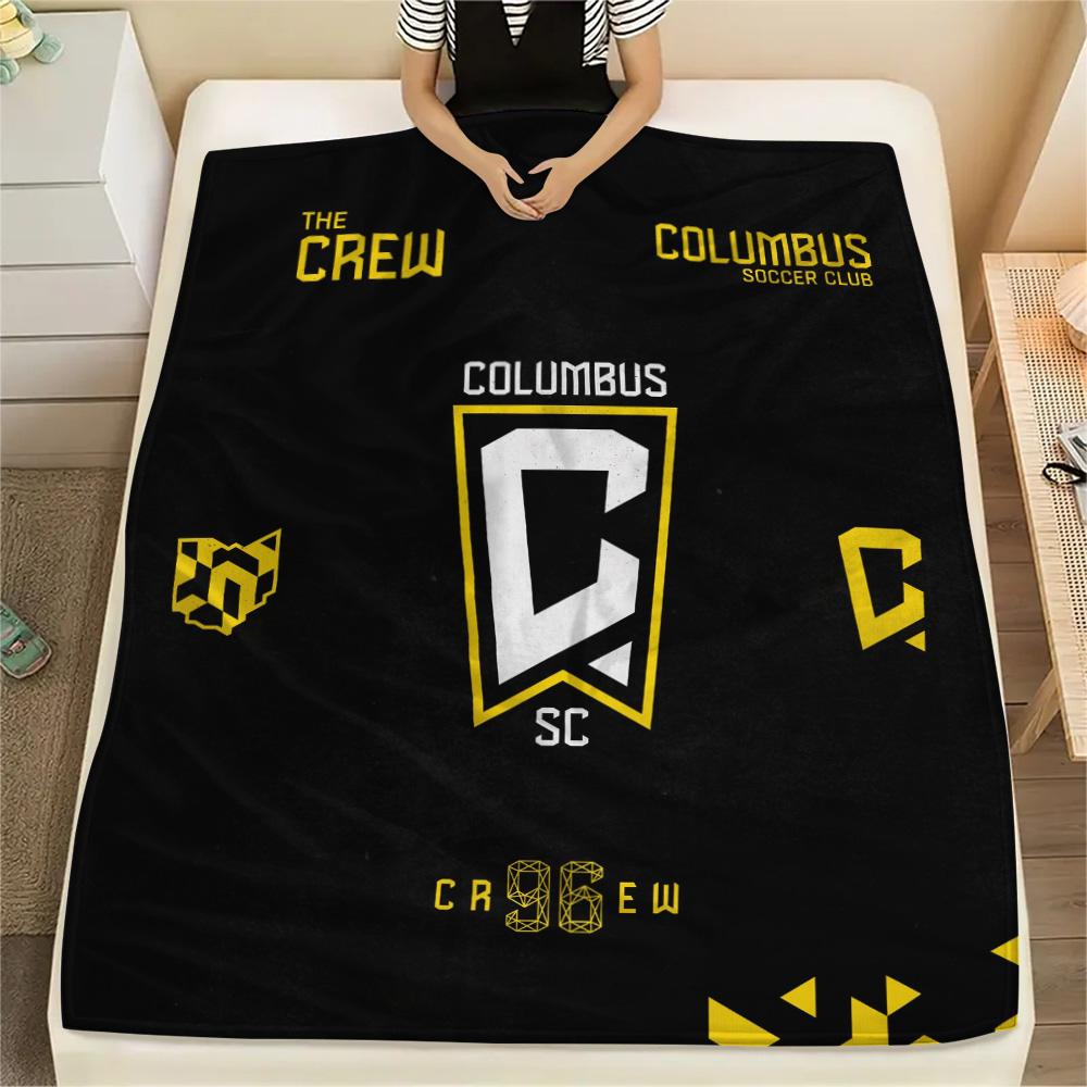 Columbus Crew Print Flanelldecke, Hohe Qualität, Bequem für alle Jahreszeiten, Heimdekoration, Wärme und Komfort
