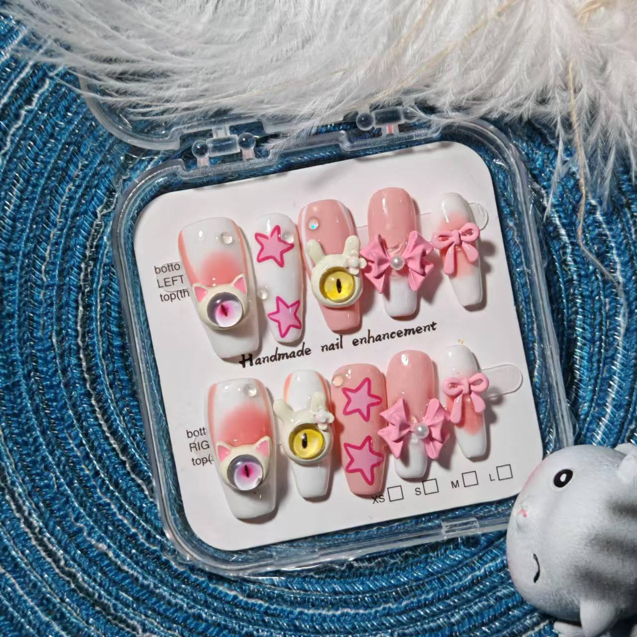 

Dopamine Trend 3D Monster Eye Little Devil Press-on Nails Large