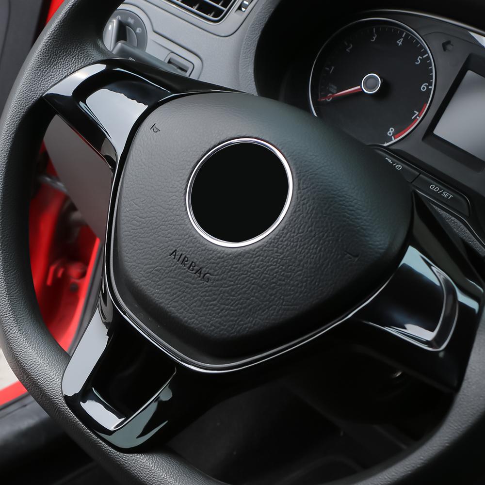 Auto Lenkradabdeckung Zierleiste Aufkleber für Volkswagen VW Golf 7 GTI MK7 POLO Jetta MK6 Tiguan Touran Caddy Amarok Lavida Passat