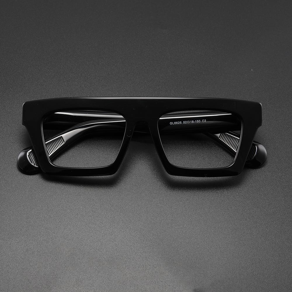 Classic Thick eyeglasses male acetate frame Clear Lens Glasses for Women Men Sunglasses UV Protection Hand-Crafted Eyewear Frame