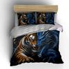 Tiger and Dragon Clash Design Bedding Duvet Cover Set  (1*Duvet Cover 2*Pillowcases, Without Duvet Insert)