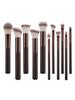 11-Piece Makeup Brush Set - Powder, Blush, Contour, Foundation, Eyeshadow Brushes