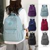 Sac à dos en nylon tendance pour femme à compartiments multiples - Léger, déperlant, parfait pour les étudiants et les voyages