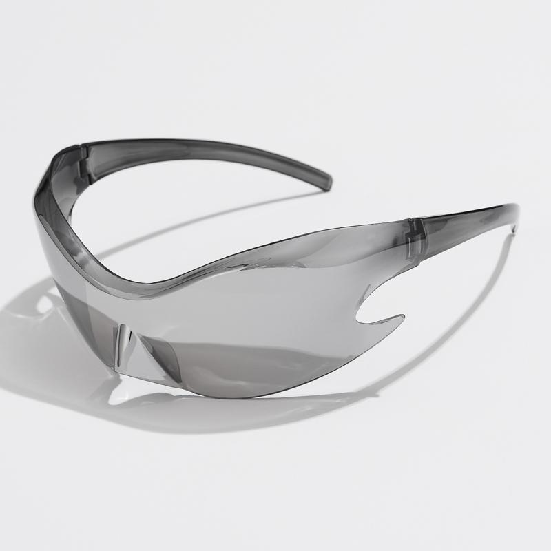 Luxury Brand Sports Punk Y2K Sunglasses UV400 Unisex One Piece Goggles for Cycling Hip Hop Shades
