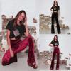 Nuovi Pantaloni a Zampa in Velluto da Donna, Pantaloni a Vita Alta Gamba Larga con Controllo Pancia & Effetto Sollevante, Pantaloni Casual Invernali Snellenti