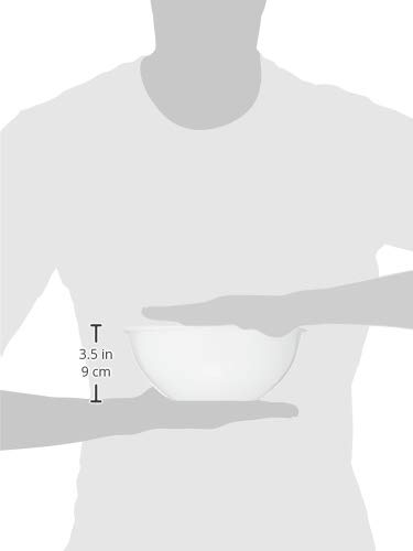 Nodahoro BO-22W Emaljerad Skål, Värmetålig, 8,7 tum (22 cm), Tillverkad i Japan, Helt vit, Vit