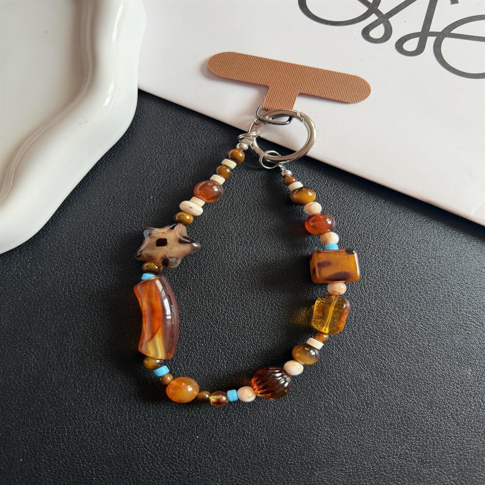 Smartphone Lanyard With Pvc Beads And Star Pendant For Universal Use
