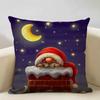 Christmas Decorative Cushion Cover Santa Claus Snowman Pillow Case 45x45cm Pillowcase Happy New Year Home Decor