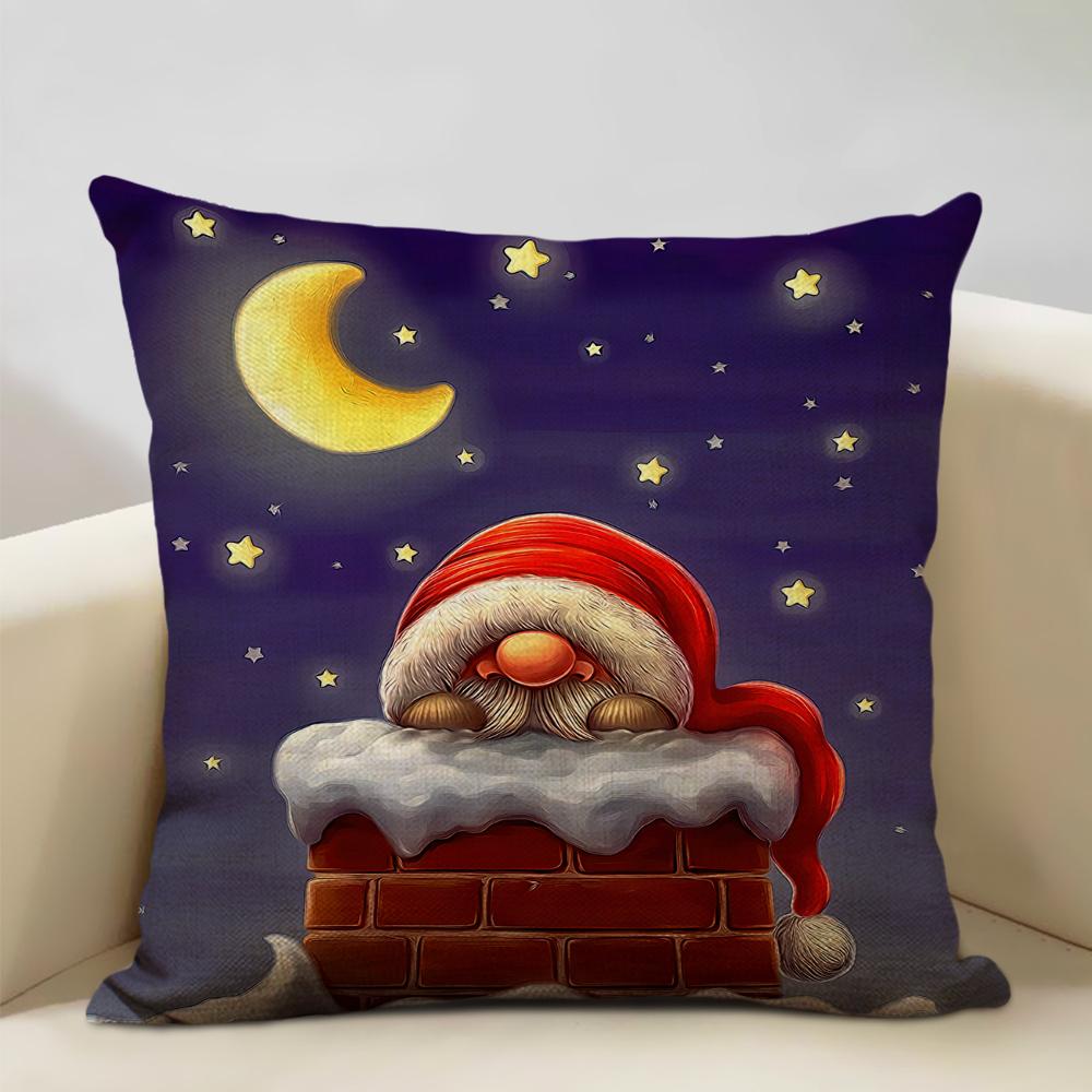 Christmas Decorative Cushion Cover Santa Claus Snowman Pillow Case 45x45cm Pillowcase Happy New Year Home Decor