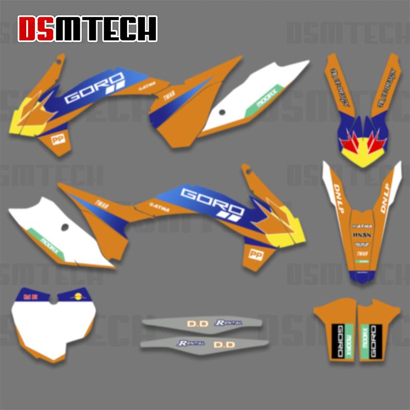 DSMTECH Full Graphics Decals Stickers kits For KTM EXC EXCF XCW 2014- 2016 125-200 250 300 350 450-500 SX SXF 2013-2015