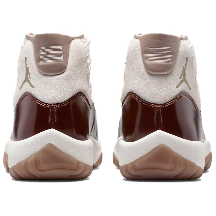 Jordan Air Jordan 11 High Top Vintage Basketball Shoes Unisex Beige Red IM8352-670