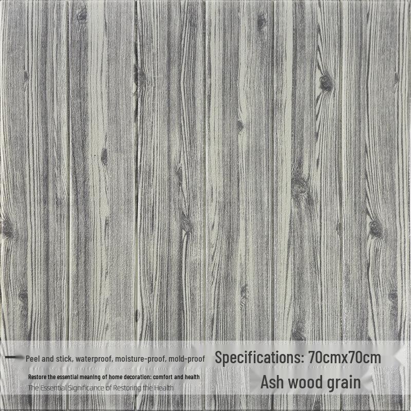 Adesivo da Parete 3D Effetto Legno: Pannello in Schiuma Morbido e Impermeabile per Decorazione di Soffitto e Parete del Soggiorno