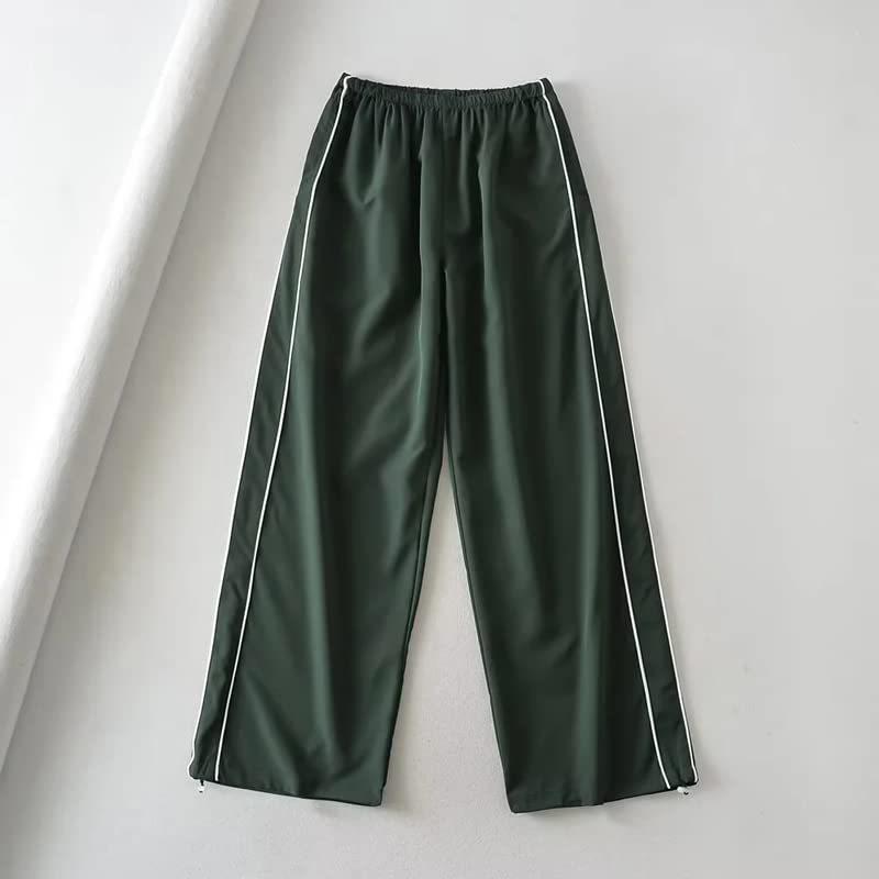 Americké Street Style rychleschnoucí kalhoty se stahovací šňůrkou: Dámská letní móda, volné, ležérní, dlouhé kalhoty