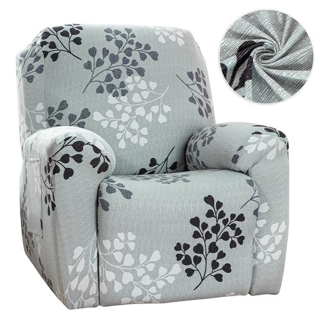 Printed Recliner Sofa Cover Stretch Reclining Seats Cover For Living Room Non -Slip Relax Lazy Boy Armchair Covers For Home Decor