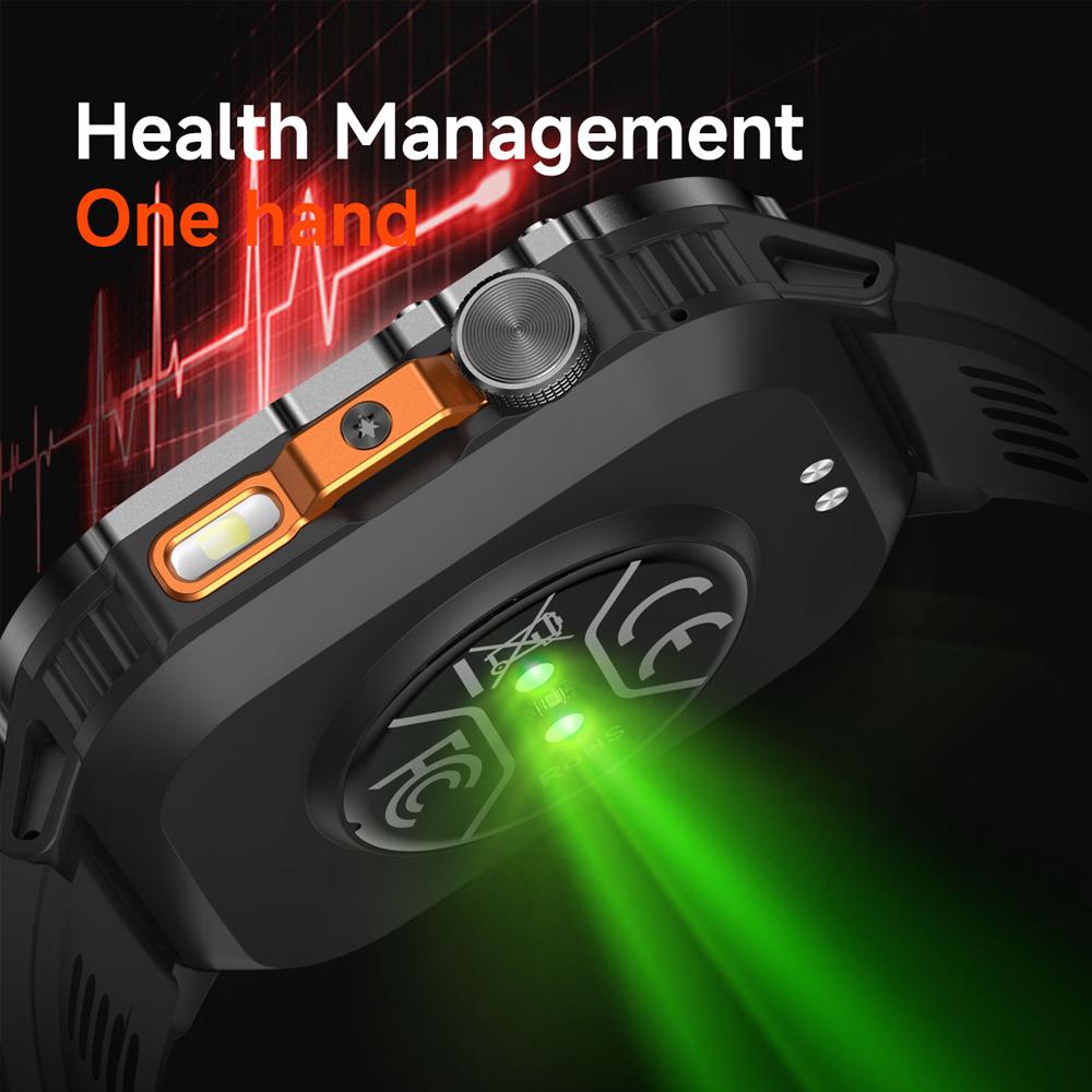 New Outdoor Sports SmartWatch Compass Sleep Monitoring LED Flashlight Heart Rate Blood Oxygen Bluetooth Call Smart Watch Men