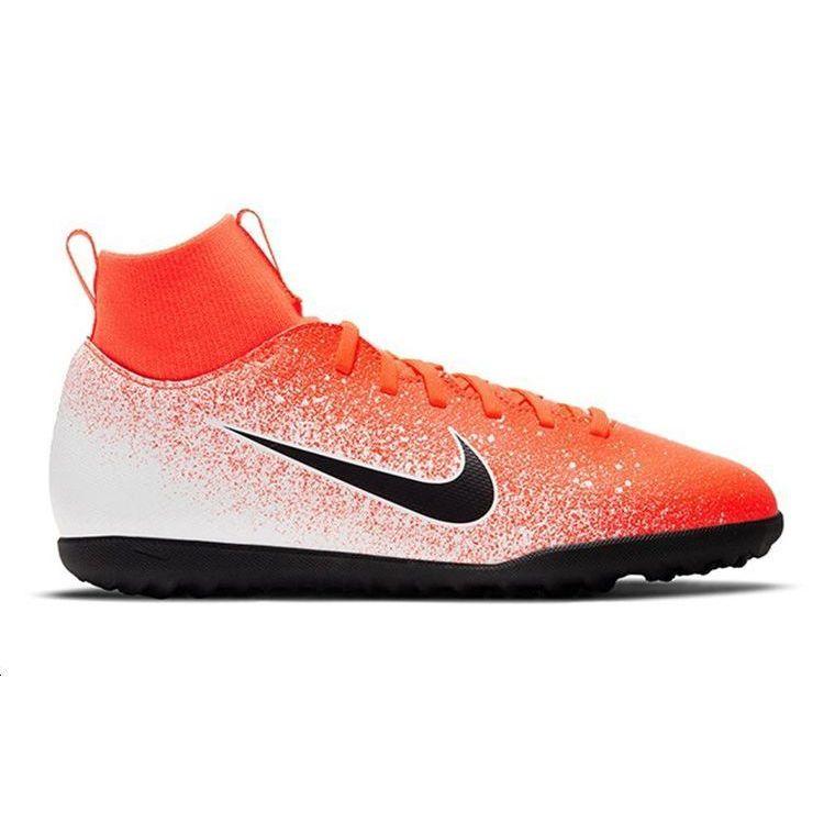 Nike Superfly 6 Club TF GS Hyper Crimson Black Kids Sneakers Orange White AH7345-801