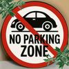 Vintage No Parking Zone Tin Sign Rustic Aluminum Wall Decor for Man Cave Garage Bar