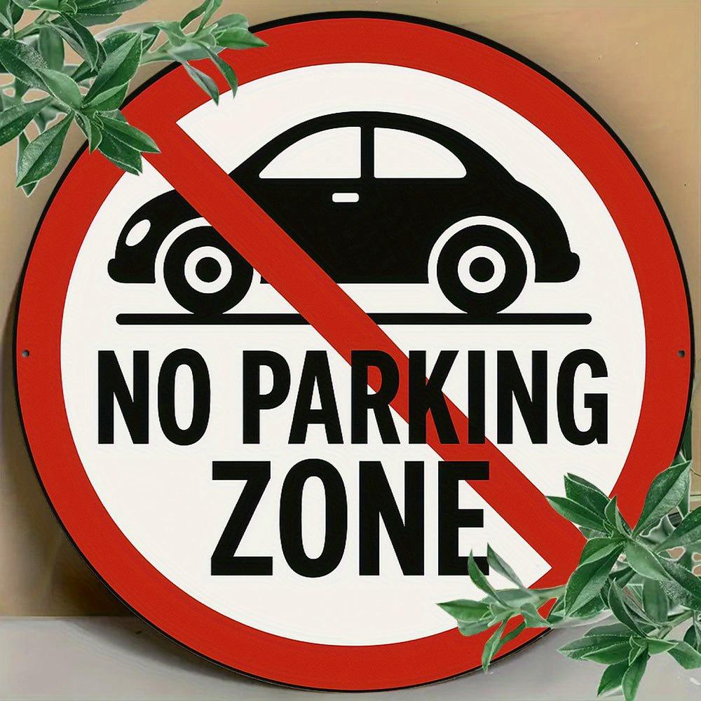 Vintage No Parking Zone Tin Sign Rustic Aluminum Wall Decor for Man Cave Garage Bar