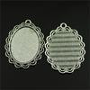 2 Pieces Cabochon Cameo Base Jewelry Findings Flower Inner Size 30x40mm Oval Flatback F4093