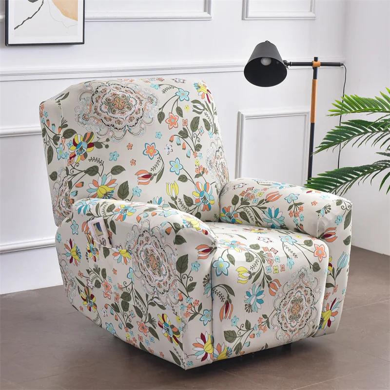 Nordische Blumen Relaxsessel Sofa Bezüge Elastischer Sofa Schutzbezug Relax Sessel Abdeckung Lounge Zuhause Haustiere Kratzfest