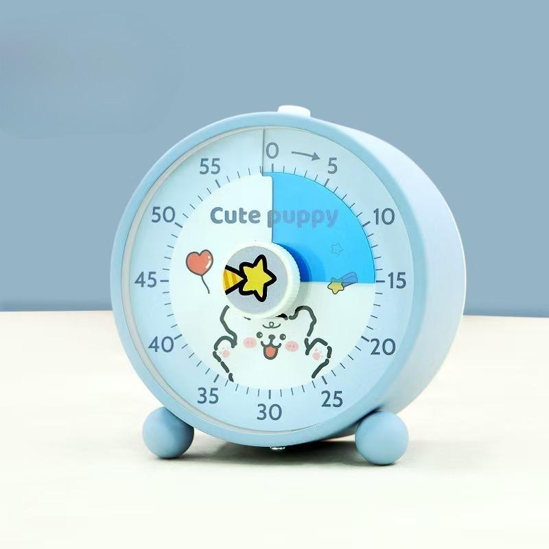 Panda Plate Puppy Plate 60 Minute Countdown Timer Silent Time Management Tool for Study, Office, Kitchen Cooking