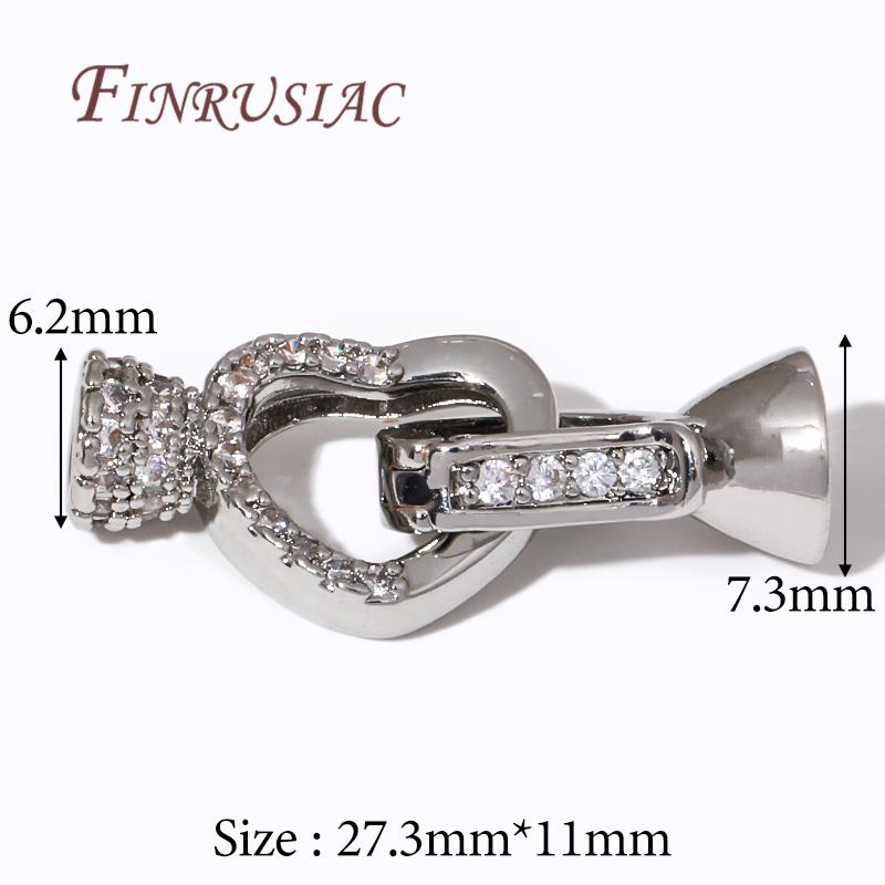 18K Gold Plated Connectors For Jewelry,Brass Zircon Clasps For Bracelets Accessories,DIY Jewelry Making Supplies,Pearl Clasp