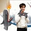 Funny Soft Thick Shark Knitted Gloves High Elasticity Cold Resistance Warm Gloves Cartoon Full Finger Gloves Unisex