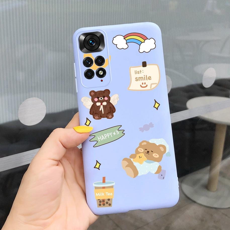 For Xiaomi Redmi Note 11 Case 2022 Slim Silicone Soft Flower Phone Cover For Xiaomi Redmi Note 11S Bumper Note11 Pro Plus Fundas