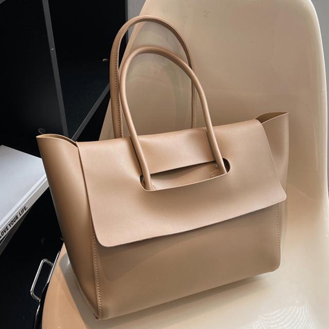 Retro PU Leather Tote Bags For Women Large Capacity Designer Luxury 2026 New Trendy Shopping Bag Korean Version Handbag Women's Bag