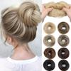 Sintetiniai Netvarkingi Spurgos Plaukų Kuodeliai Šukuosena Chignon Su Elastingais Plaukų Priauginimais Moterims Kasdieniai Tingūs Plaukų Aksesuarai
