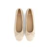 DakS Women S Comfort Flat ShoeS 3.5cm Ribbon Decor drS602lS35 Ivory