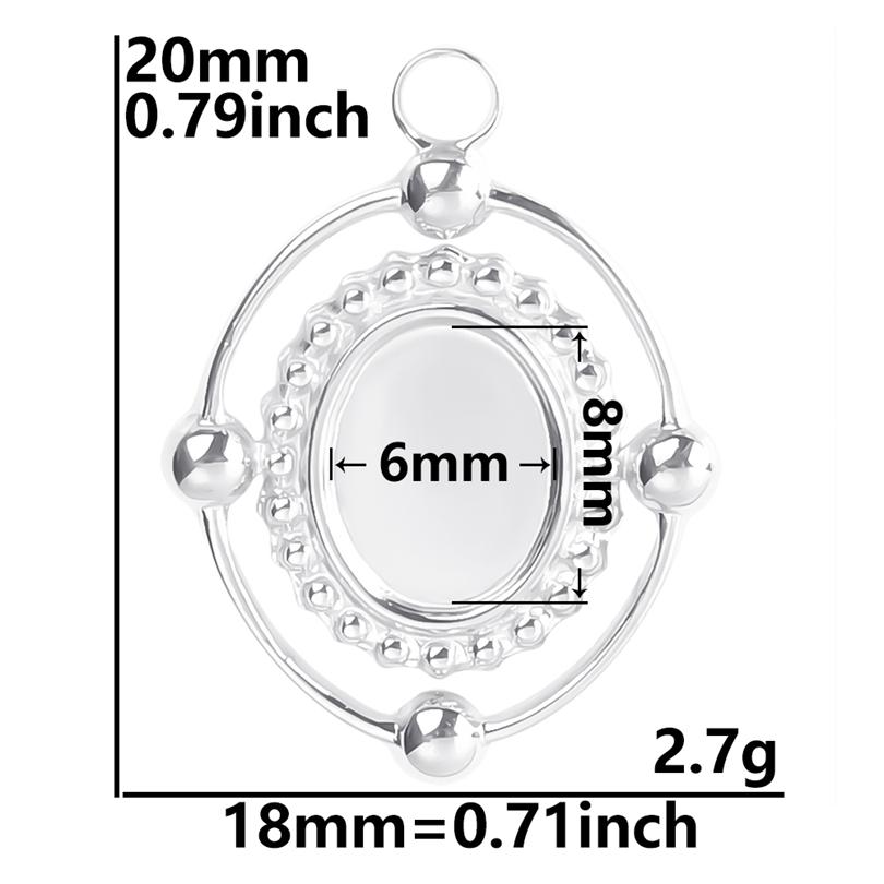 Personality DIY Blank Settings Base Stainless Steel Sun Heart Cabochons Pendants For Jewelry Making Supplies Tray Charm Pendant