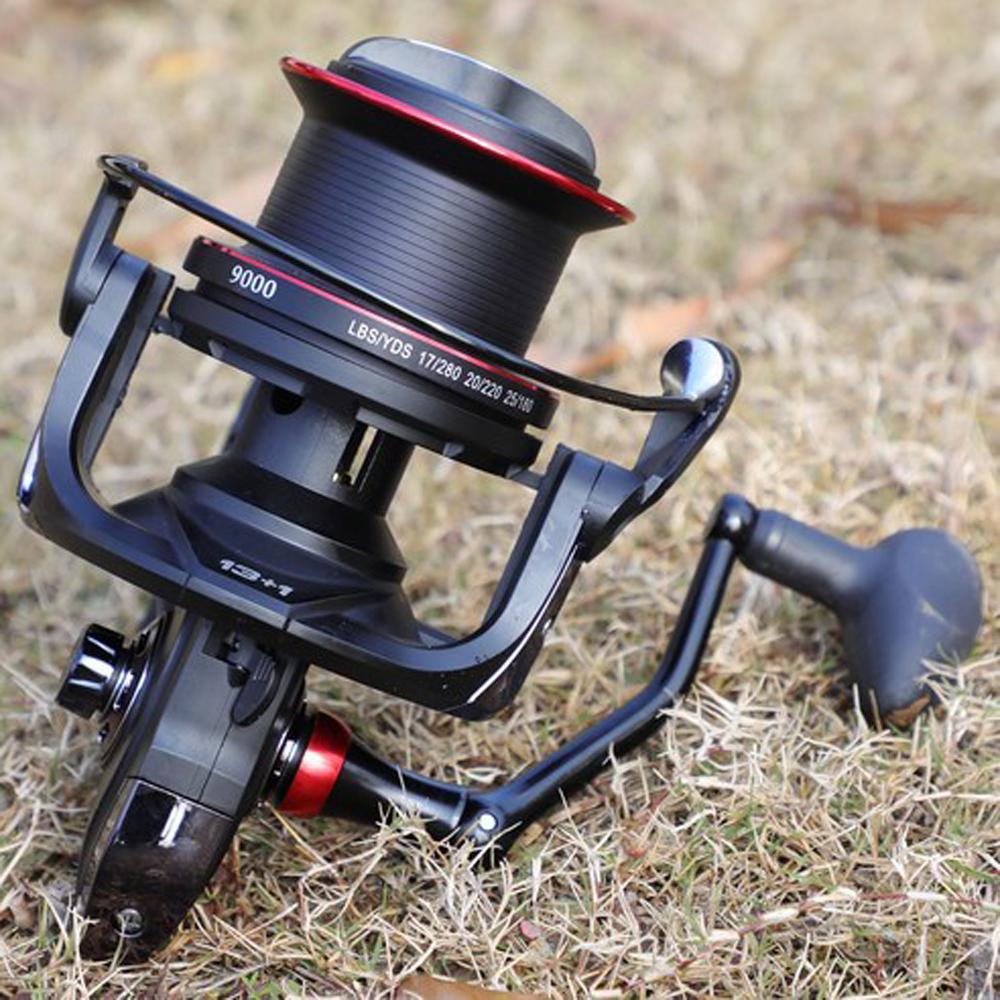 Kołowrotek spinningowy 13+1BB 8000-10000 Metalowa szpula Łódź Sól Morska Kołowrotek Super Mocny Kołowrotki do połowu karpia Akcesoria