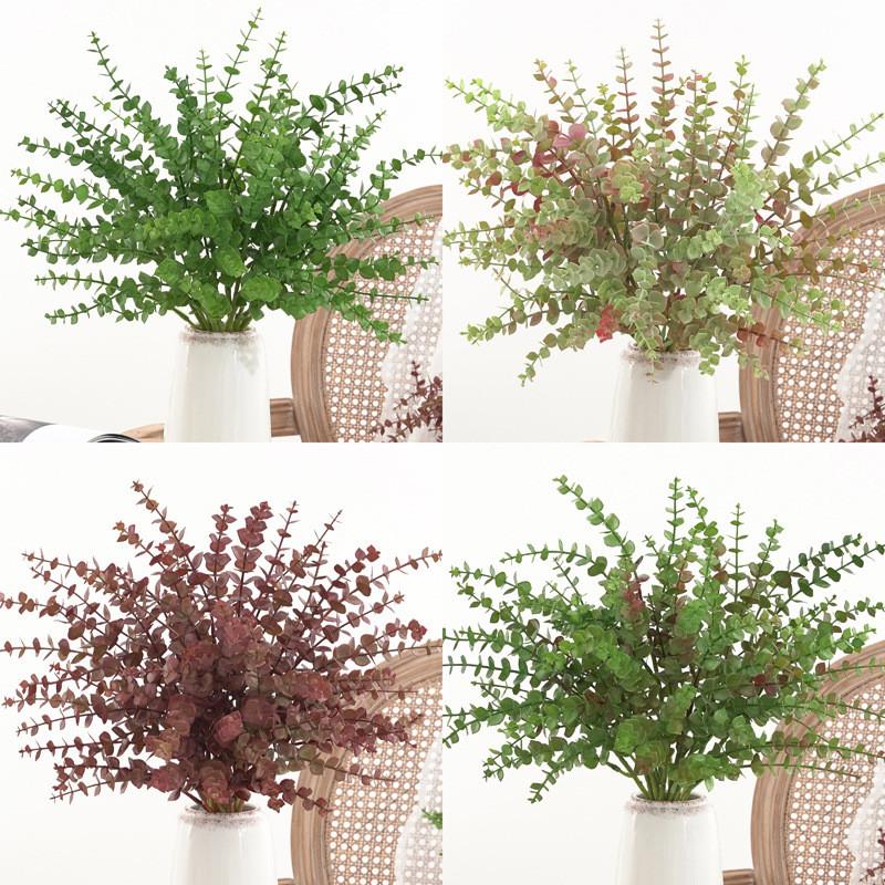 Stem Eucalyptus Artificial With Multiple Colors For Home Decor Props Photography