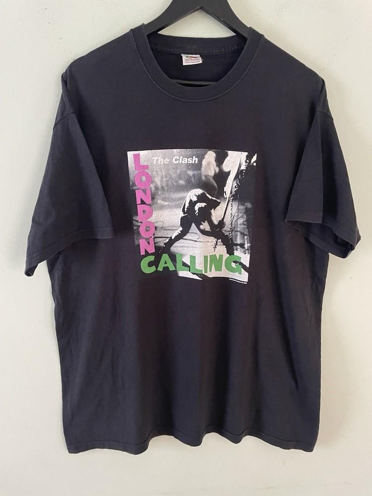 2002 Vintage The Clash London Calling Punk Graphic T Shirt XL Unisex T-Shirt