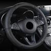 DERMAY Genuine Leather Steering Wheel Cover for Renault Ford Bmw Lada Opel VW Fiat Mazda Toyota Kia 37-38cm Car Steering Wheel