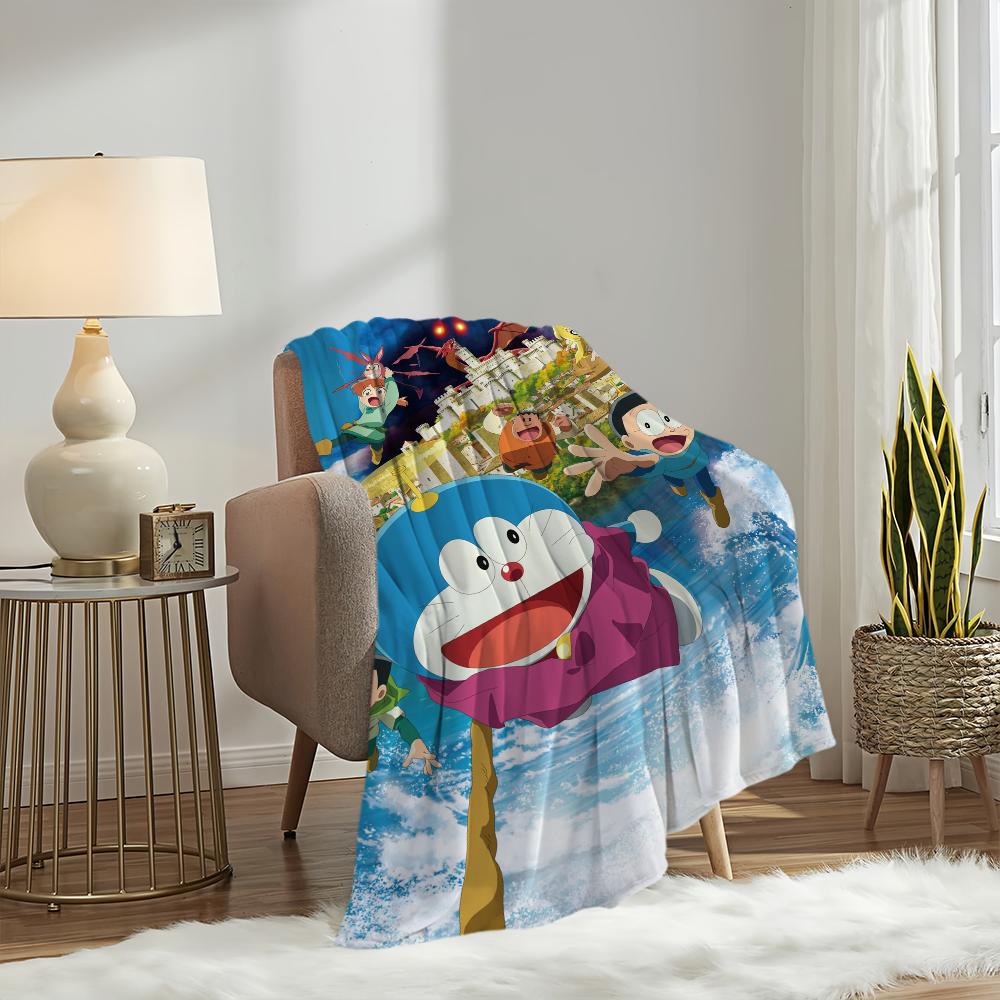 Cartoon D-Doraemons Movie Blanket Blanket for Couch Sofa Travel Home Hiking Picni Bed Beding Flannel Blanket birthday gift