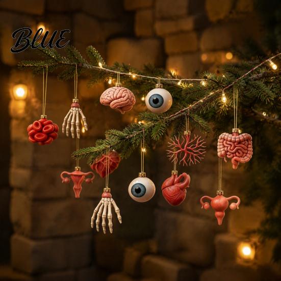 Human Organ Christmas Ornaments Anatomy Advent Calendars 2026 24 Days Organs Countdown Calendar 2D Body Science Kits Acrylic Parts Pendants