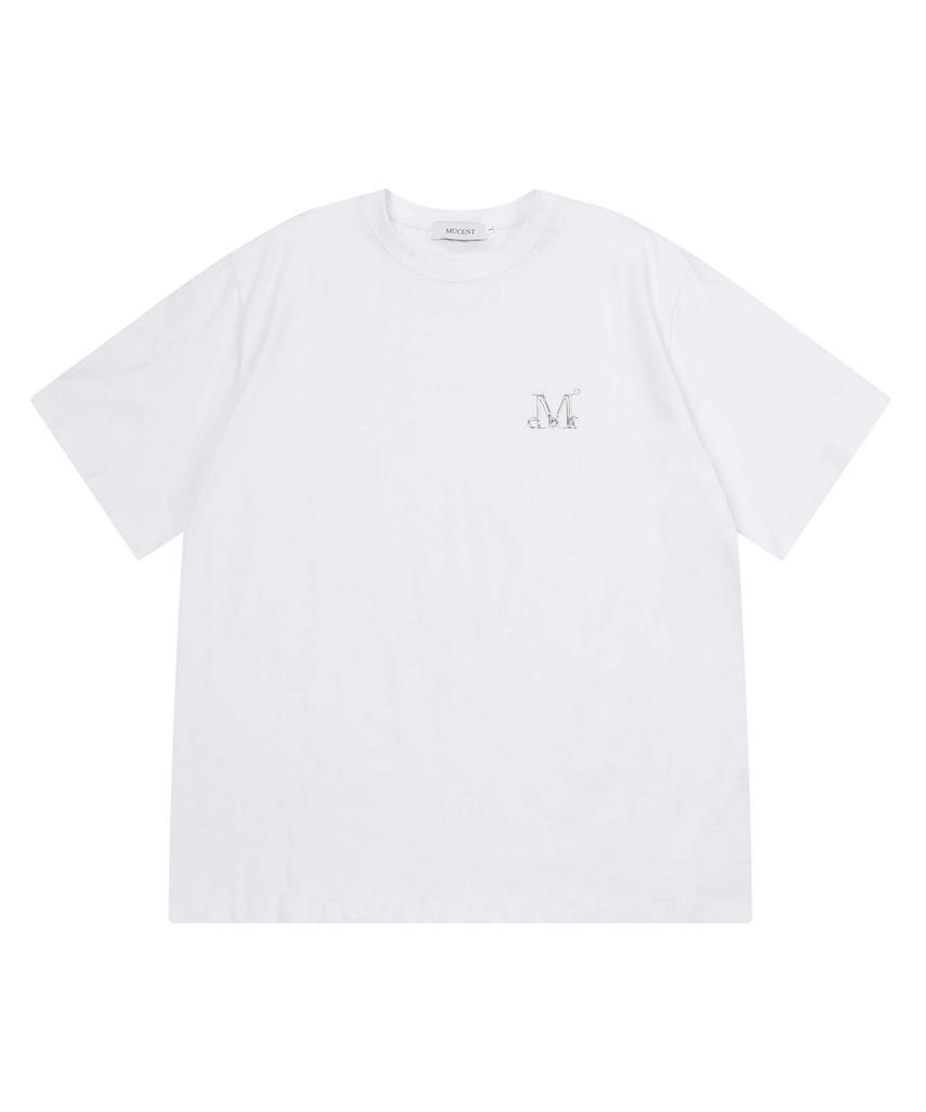 MUCENT Cut Metal Logo Signature Short Sleeve T-Shirt Unisex (2 Colors)