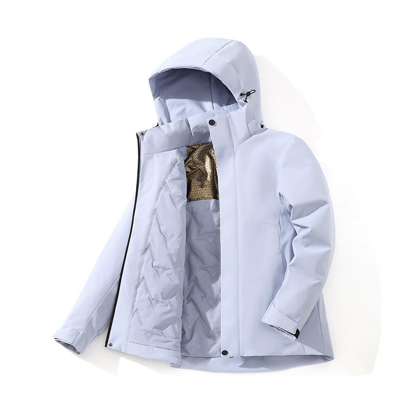Plush and Thickened Jacket for Warmth and Waterproof Graphene Cotton Coat for Women and Men
