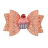 Girl Hairpin Three-Dimensional Bow Shape Rainbow Gradient Color Glitter Hair Clip Side Bangs Party Hair Accessory