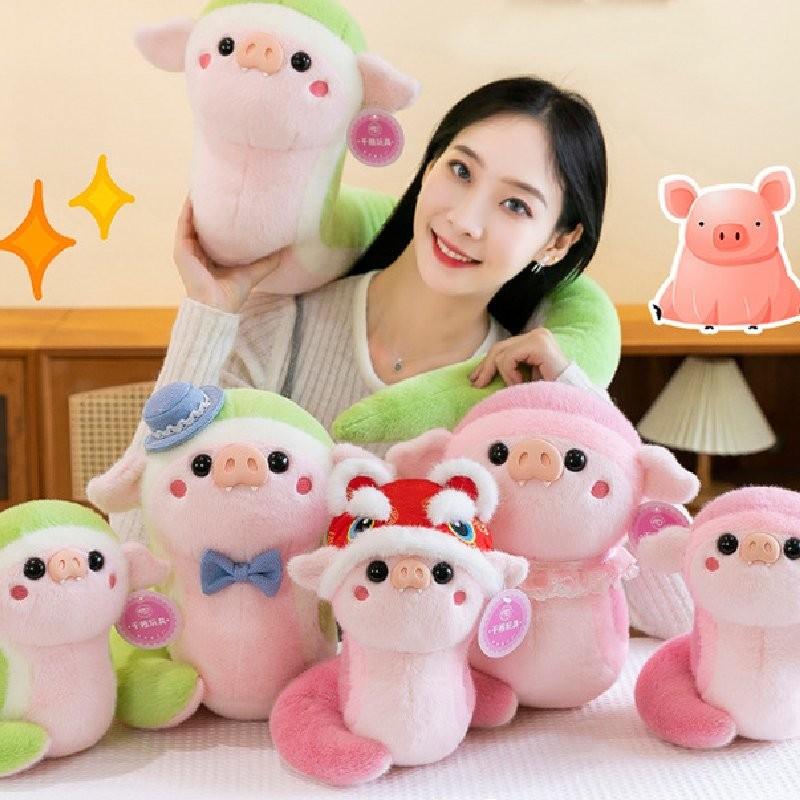 2025 Mascot Pig Snake Plush Toy Dolls Room Decor Spring Festival Gift Cotton Pp