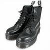 Excellent Dr.Martens Boots JADON White Stitch 8-Hole Boots Black Mens 32196001 Used