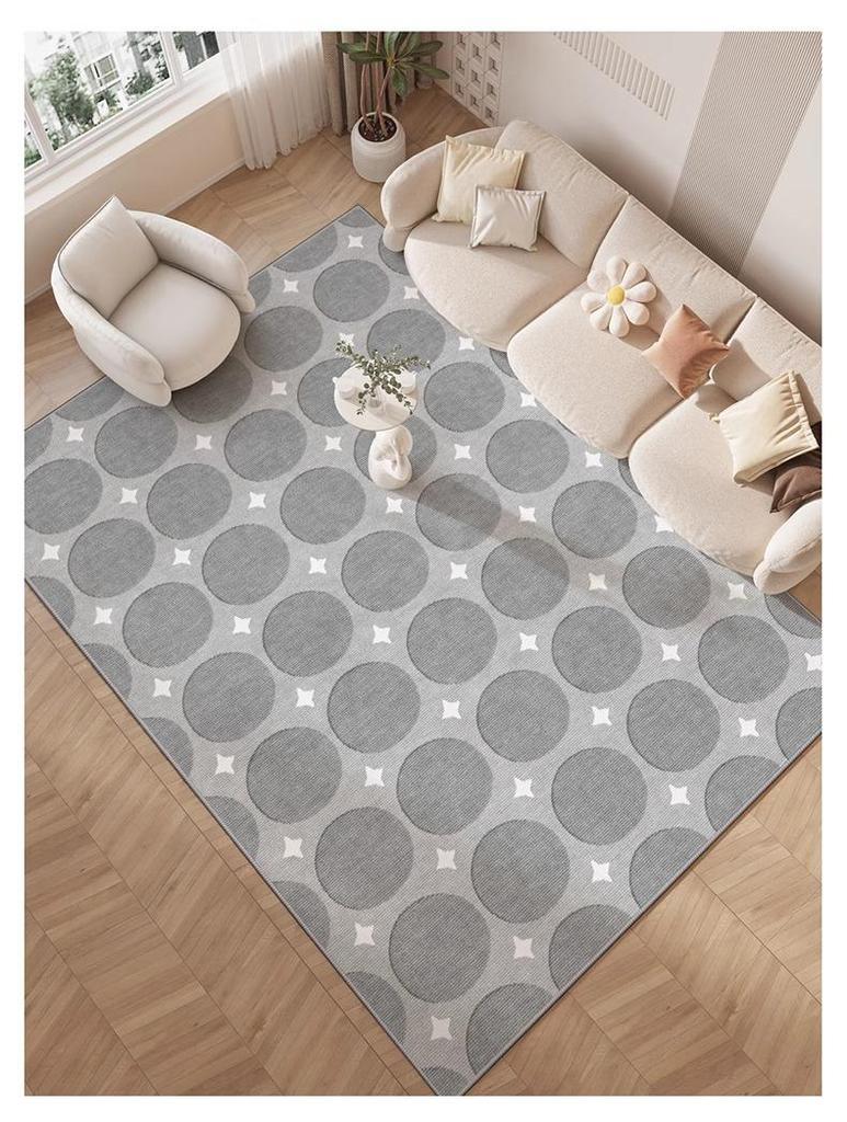 French Stain-Resistant Living Room Carpet: Large, Non-Slip, Water-Absorbent, Easy-Care Sofa Mat