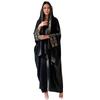 F419 Arabische Stickerei Modische Abaya Langes Gewand