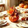 Realistic Fall Artificial Pumpkin Floral Autumn Colors Pumpkin Table Decor Faux Flowers  Halloween