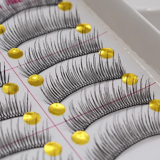 10 Pairs Thick Crossing Long Natural Looking Fake Eyelashes Make Up False Lashes