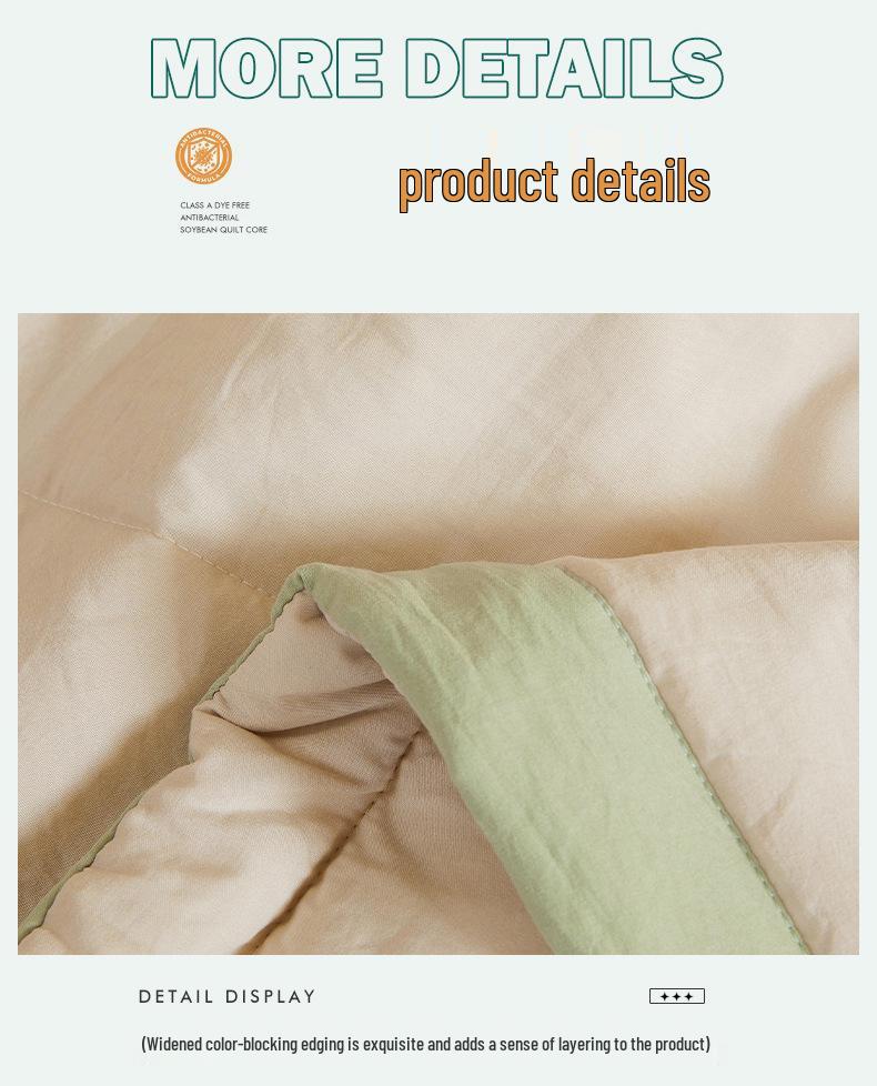 7A Antibacterial Summer Air Conditioner Quilt - Washable Cooling Cotton Quilt for Dorms and Students