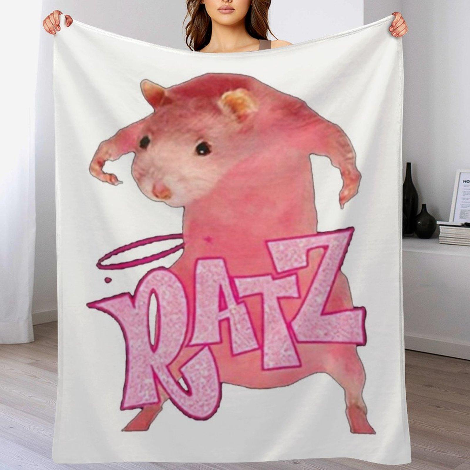Ratz Pink Meme Classic Throw Blanket Plush Fuzzy Cozy Blanket for Couch Sofa 102x76cm(40x30in)